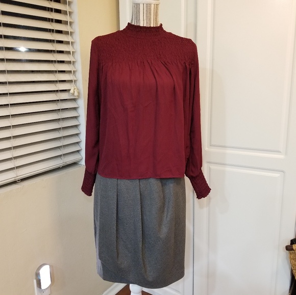 Halogen Gray Lined Skirt Size 4 - Picture 4 of 4